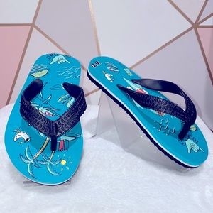 Earth Nymph Boys Surfer Print Flip Flops